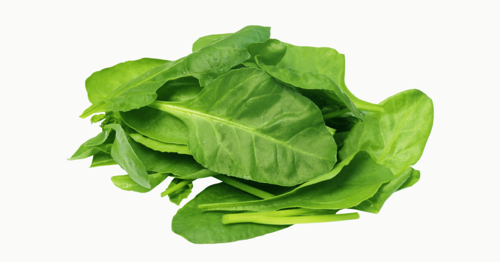 Spinach (vegetable with naturally occurring sodium)