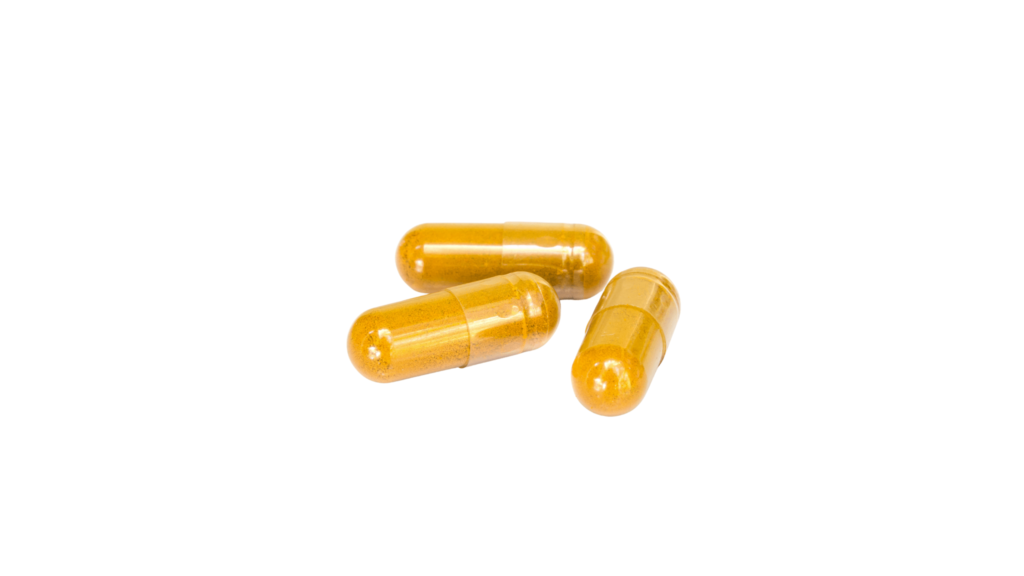 an illustrative image of curcumin isolated capsule 