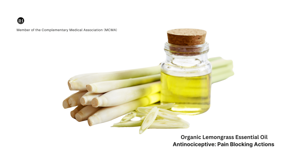 An illustrative image of lemongrass oil anti-pain effects, pain blocking capacity